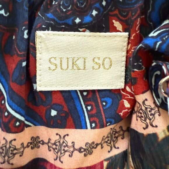 Suki So Juliet Hi Low Kasbah Print Tiered Ruffle Bandana Patchwork Boho Dress $3 - Picture 9 of 11